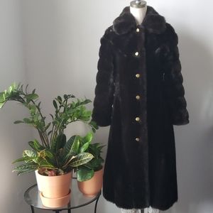 Vintage 1970s Chocolate Faux Fur